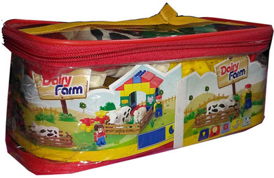 

Tingoking Kinder Block Dairy Farm PVC Bag(Multicolor)