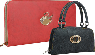 

Element Cart Casual, Formal, Party Pink, Black Clutch, Black;pink