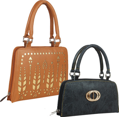 

Element Cart Casual, Formal, Party Orange, Black Clutch, Black;orange