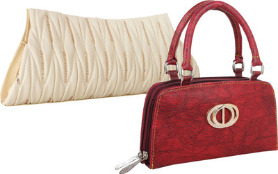

Element Cart Casual, Formal, Party White, Red Clutch, Red;white