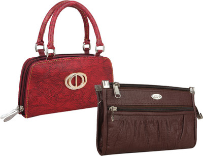 

Fillincart Casual, Formal, Party Brown, Red Clutch