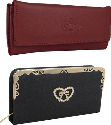 

Element Cart Casual, Formal, Party Maroon, Black Clutch, Black;maroon