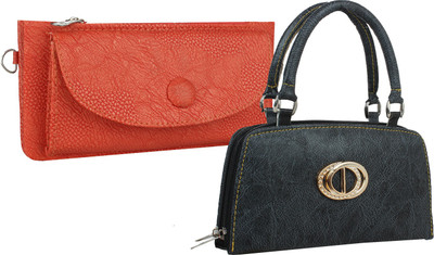 

Element Cart Casual, Formal, Party Tan, Black Clutch, Black;tan