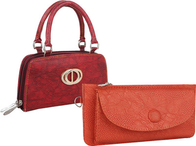 

Element Cart Casual, Formal, Party Tan, Red Clutch, Red;tan