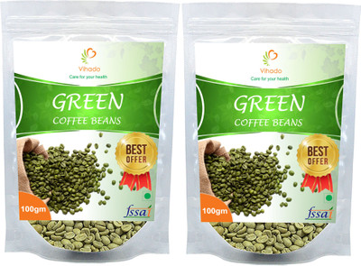 

Vihado Organic Premium Green Coffee Beans/ 100% Pure & Natural / 2 Pack of 100g With Best Offer Instant Coffee 200 g(Pack of 2, Green Coffee Flavoured)