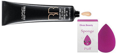 

divas beauty Sponge Puff,Prep + Prime BB Beauty Balm Cream(Set of 2)