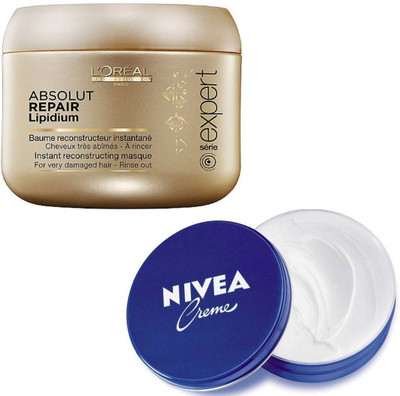 

L'Oreal Absolute Lipidium Shampoo and Nivea Creme (Set of 2)(Set of 2)