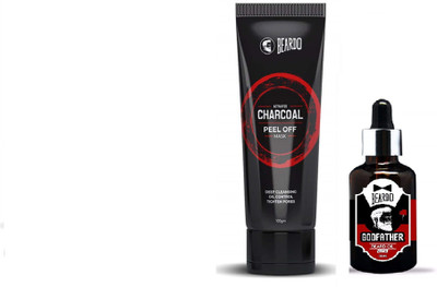 

Beardo Activated Charcoal Peel Off Mask and Godfather Lite Beard and Moustache Oil(Set of 2)