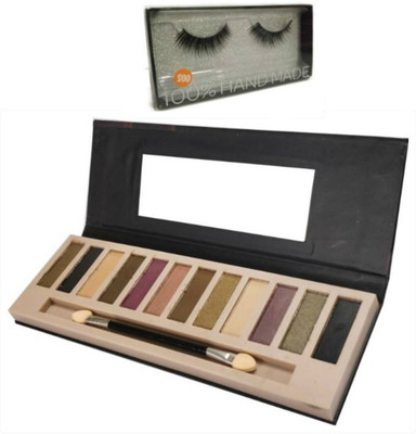 

Huda Beauty COMBO 0F EYESHADOW KIT WITH NAKED 3D EYELASHES PAIR(Set of 2)