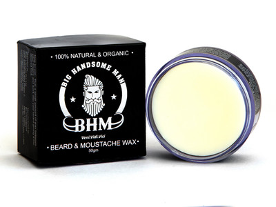 

Big Handsome Man Big Handsome Man Beard & Moustache Wax, 50g - Shea Butter, Argan & Tea Tree Oil | 100% Natural & Organic Wax(50 g)