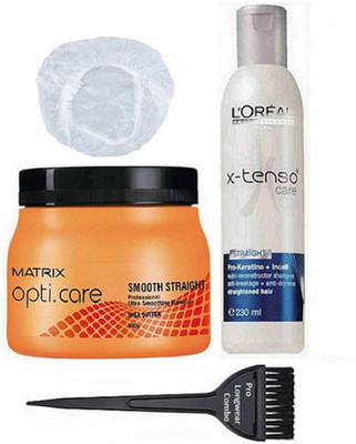 

Pro longwear combo Hair Brush,L'Oreal Paris X-Tenso Shampoo & Matrix Spa 490g,Shower Cap(Set of 4)