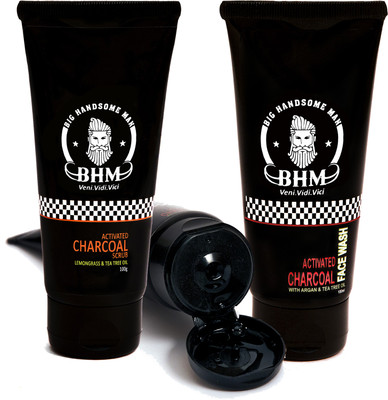 

Big Handsome Man Activated Charcoal Combo | Activated Charcoal Face Wash, 100 ml & Activated Charcoal Scrub, 100gm | Sulphate & Paraben Free(Set of 2)