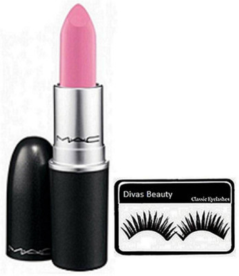 

divas beauty Eyelashes With Mac Matte Finish Long Lasting Lipstick(Set of 2)