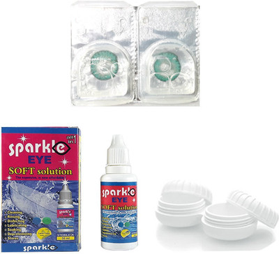 Sparkle Eye Turquoise Monthly Contact Lens(0, Turquoise, Pack of 2)