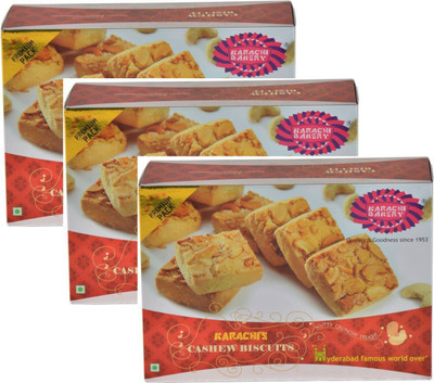 

Karachi Bakery Cashew Biscuits, 400g (Pack of 3)(400 g, Pack of 3)
