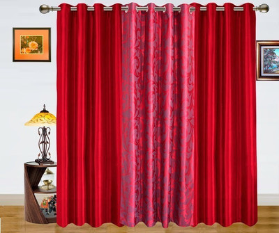16% OFF on Dekor World 275 inch (9 ft) Polyester Long Door Curtain (Pack Of 3)(Geometric, Maroon) 16% OFF on Dekor World 275 inch (9 ft) Polyester Long Door Curtain (Pack Of 3)(Geometric, Maroon)