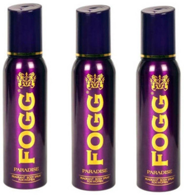 Fogg PARADISE Perfume Body Spray - For Men & Women(360 ml, Pack of 3)