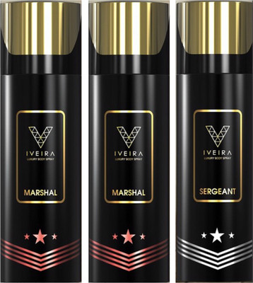 

IVEIRA 2 Marshal & 1 Sergeant Body Spray - For Men(495 ml, Pack of 3)