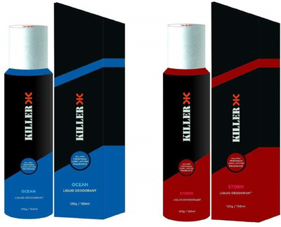 

Killer Ocean And Storm Liquid Deodorant 150ML Each (Pack of 2) Deodorant Spray - For Men & Women(150 ml, Pack of 2)