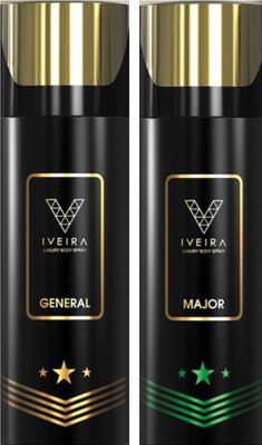 

IVEIRA 1 General & 1 Major Body Spray - For Men(330 ml, Pack of 2)