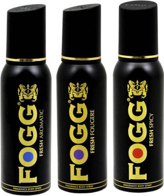 

Fogg AROMATIC, FOUGERE & SPICY Perfume Body Spray - For Men & Women(360 ml, Pack of 3)