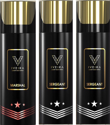 

IVEIRA 1 Marshal & 2 Sergeant Body Spray - For Men(495 ml, Pack of 3)