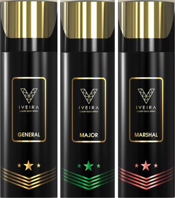 

IVEIRA General & Major & Marshal Body Spray - For Men(495 ml, Pack of 3)