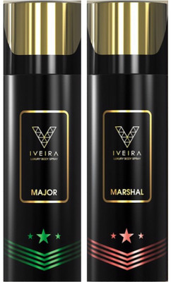 

IVEIRA 1 Major & 1 Marshal Body Spray - For Men(330 ml, Pack of 2)