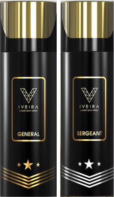 

IVEIRA 1 General & 1 Sergeant Body Spray - For Men(330 ml, Pack of 2)