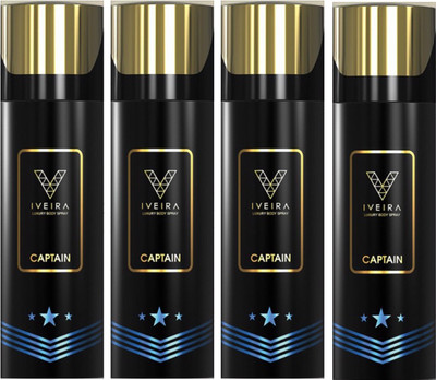 

IVEIRA 4 Captain Body Spray - For Men(660 ml, Pack of 4)