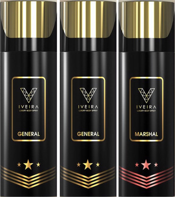 

IVEIRA 2 General & 1 Marshal Body Spray - For Men(495 ml, Pack of 3)