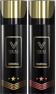 

IVEIRA 1 General & 1 Marshal Body Spray - For Men(330 ml, Pack of 2)