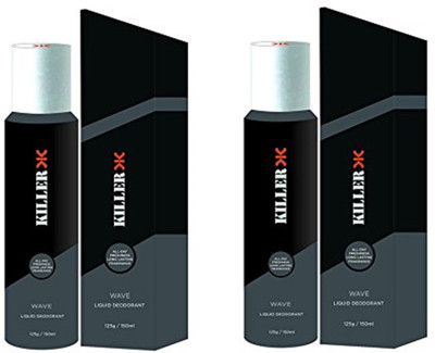 

Killer Wave Liquid Deodorant 150ML Each (Pack of 2) Deodorant Spray - For Men & Women(150 ml, Pack of 2)