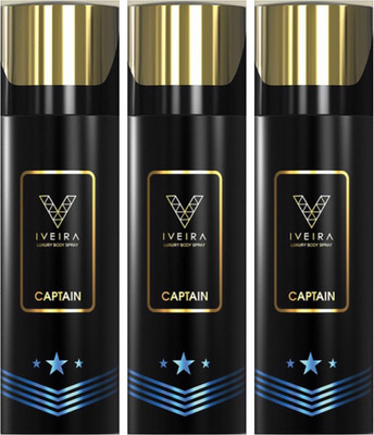 

IVEIRA 3 Captain Body Spray - For Men(495 ml, Pack of 3)