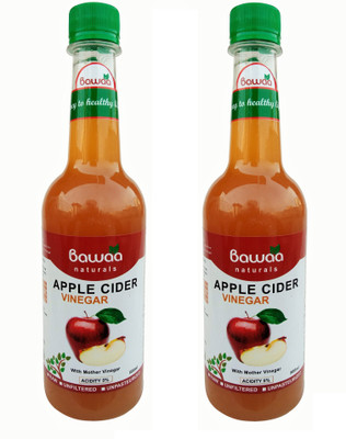 

Bawaa Apple Cider Vinegar with Mother - Raw, Unfiltered, Unpasteurized Apple Cider Vinegar(2x0.5 L, Apple Flavored)