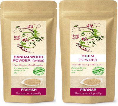 

PRAMSH Premium Quality White Sandalwood 100gm & Neem Leaves 400gm Powder Combo(500 g)