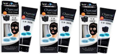 

Whinsy Charcoal Anti-Blackhead Suction Mask Cream(Pack of 3)(390 g)