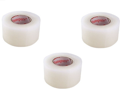 

3M Clear Plastic Tape - 1/2 Inch x 10 Yds First Aid Tape(Pack of 3)