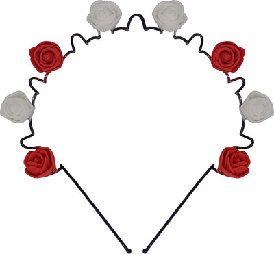 

Majik Rose Flower Hair Bands Head Band, Hair Band(Red, White)