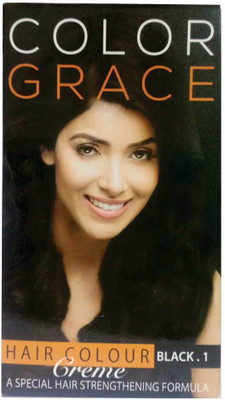 

COLOR GRACE Hair Color Black For Women & Men Hair Color(Black)