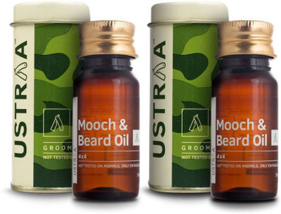 

ustrra Mooch and Beard Oil 4X4 - Set of 2 Hair Oil(70 ml)