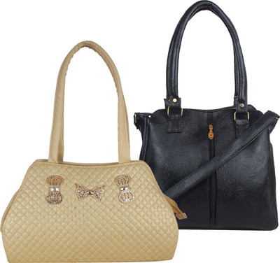 

Fillincart Shoulder Bag(Gold, Black), Black;gold