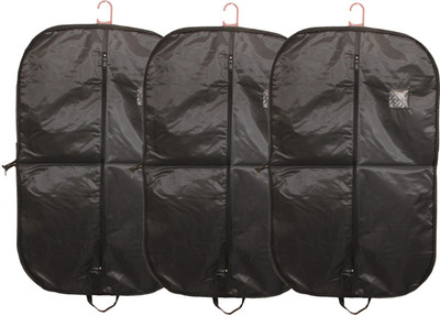 KUBER INDUSTRIES Rexene Menâs Coat Blazer Cover (Black) Set of 3 Pcs Regular Organizer