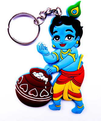 ShopTop Single Sided Bal Gopal Little Krishna Cartoon Movie Character Rubber Key Chain