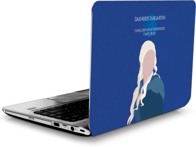 SANCTrix daenerys targaryen games of thrones-san406 UV print, fade resistant, scratchproof, matt finish, removable, universal size for 14-17 inch, come with combo pack of mobile free sticker, vinyl Laptop Decal 15.6
