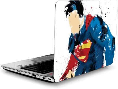 SANCTrix Superman abstract -san158 UV print, fade resistant, scratchproof, matt finish, removable, universal size for 14-17 inch, come with combo pack of mobile free sticker, vinyl Laptop Decal 15.6