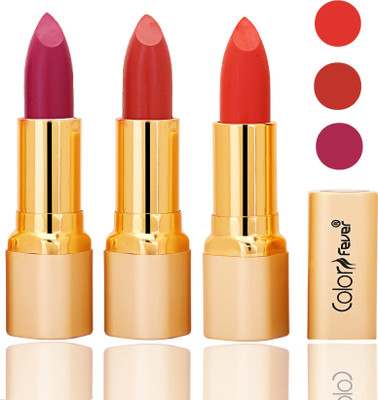 

Color Fever lipstick with Vitamin E, Enriched soft and smooth 9 to 5 matte(purple, orange, orange, 12 g)