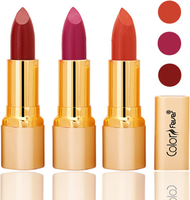 

Color Fever lipstick with Vitamin E, Enriched soft and smooth 9 to 5 matte(mauve, purple, brick orange, 12 g)