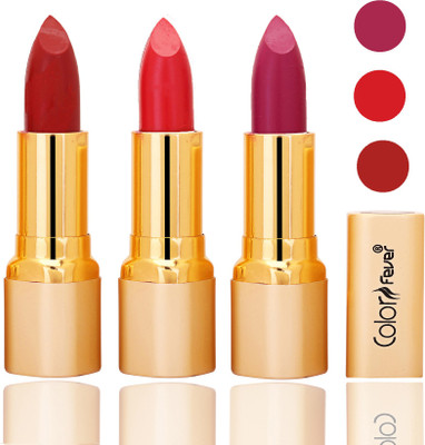 

Color Fever lipstick with Vitamin E, Enriched soft and smooth 9 to 5 matte(red, red, purple, 12 g)