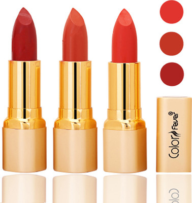 

Color Fever lipstick with Vitamin E, Enriched soft and smooth 9 to 5 matte(red, brick orange, orange, 12 g)